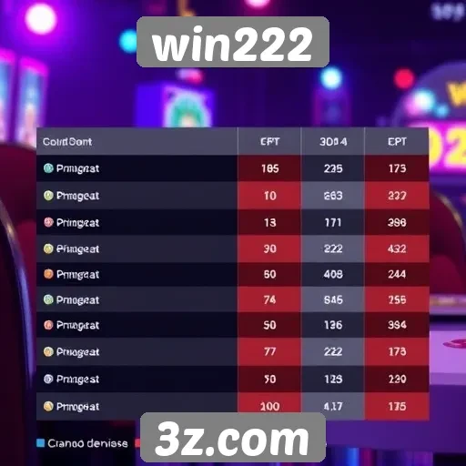 Estatísticas de jogadores ativos no Win222