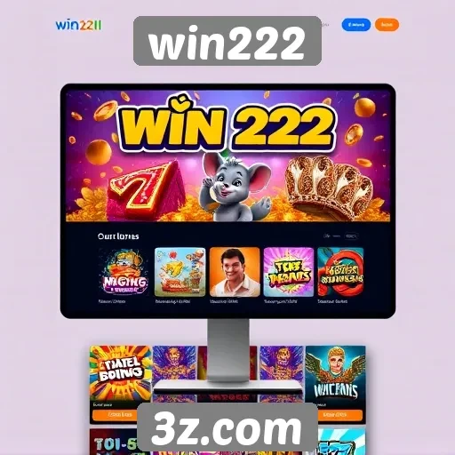 Evolução do design do site de jogos win222