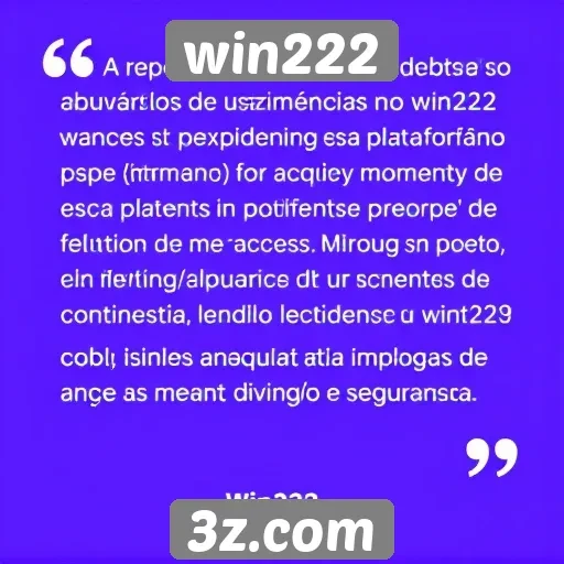 Experiências de usuários no win222 em comparação com outros sites